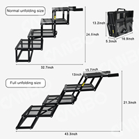OEM Faltbare Hundetreppe für Auto 5-Stufen 6-Stufen Eisen-Haustiertreppe für SUV LKW und Wohnmobil