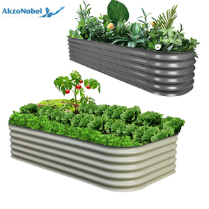 Kits de jardinières <span class=keywords><strong>sur</strong></span>élevées en acier galvanisé pour l'extérieur, bac à plantes en métal pour l'extérieur - Product Image 1
