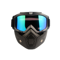 Casque intégral avec lunettes de cyclisme, lunettes tactiques de motocross pour les sports de plein air, personnalisable
