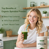 Suppléments nutritionnels de marque privée non irradiés certifiés USDA poudre d'extrait de spiruline casher sans OGM sans gluten