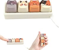 LOW MOQ OEM DYE Printing Customize Keycaps Designs Fidget Clicker Keychain Fidget Toy