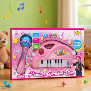 <span class=keywords><strong>Pianola</strong></span> Concert Star Piano con micrófono para niños, juguete musical, 37x24x7 cm - Product Image 3