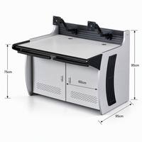 Console de salle de contrôle de sécurité 3 moniteurs, mobilier technique professionnel modulaire, fournisseur