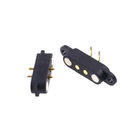 Connecteur magnétique Pogo Pin 4P en laiton 12V pour PCB, pas de 3,0 mm, fabrication efficace