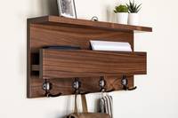 Cintres muraux en bois massif Niveaux Meubles sculptés Décoration Cintre de porte pour manteau Sac Bijoux dans le salon Garage Utilisation