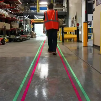Laser de guidage virtuel industriel pour chariots élévateurs, ligne lumineuse verte, rouge, bleue pour la sécurité des piétons dans les entrepôts et les allées