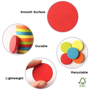 Jetons en bois multicolores, jetons ronds en bois pour le tri, le comptage, les jeux de remplacement en classe, accessoires de jeu - Product Image 2