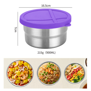 Stainless Steel Food <strong>Container</strong> 5PCS <strong>Stackable</strong> Leakproof Lunch Box Snack Cup Bento Salad Bowl Kids Home Travel Eco Safe 90-900ML - Product Image 6