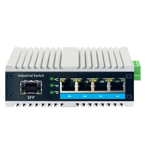 4*10/100/1000M RJ45 Port 1*1000Base-X Uplink Sfp Port Gigabit Unmanaged Industrial Ethernet Switch