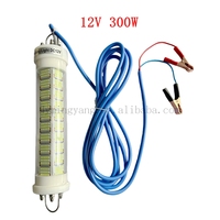 Lampe de Pêche LED Sous-Marine 12V-300W pour Calmars, Attracteur Lumineux pour Bateau, Lanterne Marine de Nuit, Accessoire de Leurre