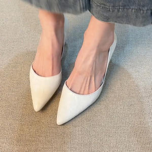 Chaussures Classiques Personnalisées pour Femmes Printemps 2025 – Escarpins en Cuir Véritable de Haute Qualité, Design Tendance, Chaussures de Bureau à Talons Mi-Hauts pour Dames - Product Image 4