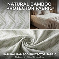 Protecteur de matelas en tissu de fibre de bambou écologique |   Tissu tricoté doux et biologique pour couvre-lit, tissu pour matelas