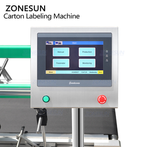 ZONESUN ZS-TB300T Applicateur automatique d'étiquettes adhésives pour boîtes plates, machine d'étiquetage des côtés et des coins des cartons sur trois faces - Product Image 2
