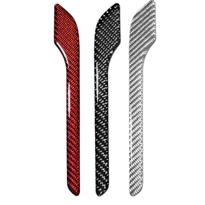 Autocollant de poignée de porte personnalisé en usine pour Tesla Model 3 Y, en fibre de carbone sèche forgée - Product Image 2