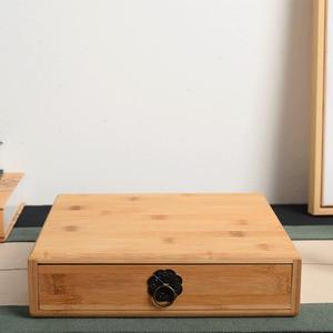 Bamboo Tea <b>Cake</b> <b>Box</b> Rectangle 5.5cm High Handmade <b>Gift</b> Packaging For Pu'er Tea Storage - Product Image 2