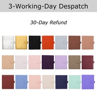 Yihe petit cuir Saffiano 19 couleurs feuilles mobiles A5 planificateur plus large anneau Agenda classeur insère diviseur onglets/poches de reliure