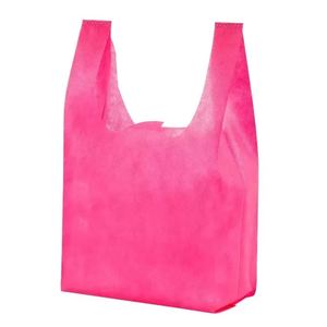 Wholesale Eco-Friendly Portable Vest <b>Bag</b> Colorful Non-Woven Tote <b>Bag</b> for Mall Shopping Blank Design - Product Image 2
