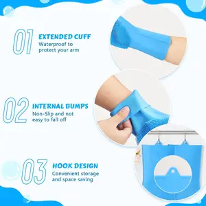 Hitzebeständige Silikon-Badhandschuhe für Hund und Katze mit verbesserten fünffingeren-Design Haustierpflege-Badhandschuhe
