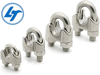 LT 304 Acier inoxydable finition zinc, OEM métrique, Collier de serrage simple pour câble métallique, Collier en U, Pince de serrage, Poinçon