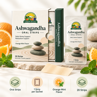 Ashwagandha – Bandes Orales Dissolvantes à Mise en Solution Rapide – Soutien Relaxation – Saveur Orange Menthe – Complément Alimentaire en Film Oralement Dissolvable