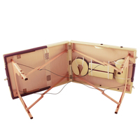 Lit de massage facial pliable réglable pour spa, idéal pour les soins en salon de beauté, portable avec commande filaire manuelle, pour femmes enceintes - Vente chaude