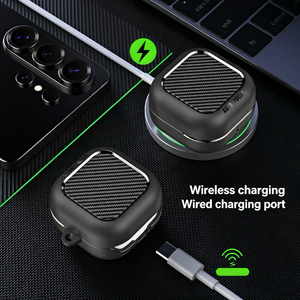 Étui souple en TPU pour écouteurs, coque de protection pour écouteurs avec porte-clés mousqueton pour <span class=keywords><strong>Samsung</strong></span> Buds4 Buds4pro - Product Image 3