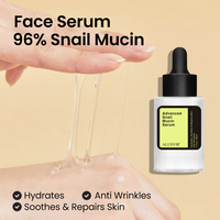 Sérum Visage Anti-Âge Coréen au Collagène et Bave d'Escargot, Réparateur Peau, Réduction Rides, Soin Beauté Marque Blanche