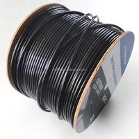 Câble Réseau SFTP Blindé Cat6 Noir Rigide Cuivre Nu Extérieur PVC PE 1000ft 305m 100m 23AWG Bobine en Bois Réseau XPON GPON