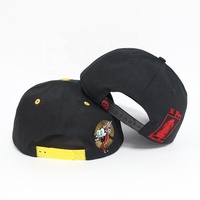 Casquette Snapback Sportive Bicolore Personnalisée avec Logo Brodé 3D et Impression Numérique, Classique Noire pour Hommes, Style Hip Hop, 6 Panneaux