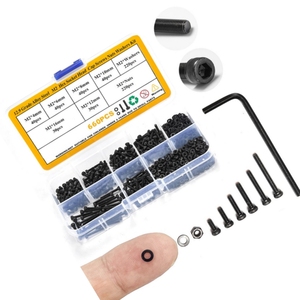 Kit de vis à tête hexagonale à empreinte hexagonale en acier inoxydable M2 OKYN251030-46, 660 pièces, avec écrous et rondelles assortis - Product Image 4