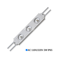 Module LED AC 110V 220V 9820 3 LED 2W SMD 3030 Blanc IP65 Étanche à Injection pour Boîte Lumineuse