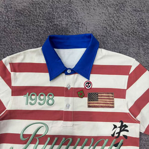 Camicia da <span class=keywords><strong>uomo</strong></span> personalizzata OEM in cotone pesante oversize con ricamo corsivo, manica corta, vestibilità squadrata, tessuto traspirante, casual - Product Image 5