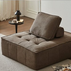 Divano Modulare Quadrato dal Design Moderno con Cuscini Multifunzionali per Spazi Piccoli, Soggiorno e Camera da Letto, Divano in Tessuto Compresso Interamente in Spugna - Product Image 3