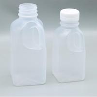 Botella Portátil Cuadrada de 500 ml, Resistente a Altas Temperaturas, de PP Desechable, con Tapa de Rosca Impresa con UV, Apta para Alimentos, para Leche y Yogur