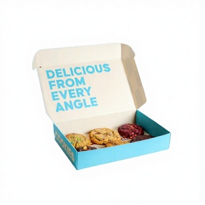 Custom 6pcs Food Grade Cardboard <b>Cookie</b> <b>Boxes</b> Recycled Materials Matt Lamination Bakery Packaging for Sushi Pet Food Customer - Product Image 3