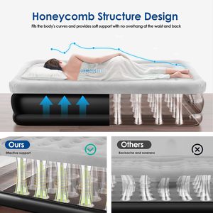 Nữ Hoàng Nệm Không Khí Được Xây Dựng Trong Bơm 18 "Lớn lên Thoải Mái 650 Lbs Max Di Động Cho Cắm Trại Nhà Khách Colchone Nệm - Product Image 6