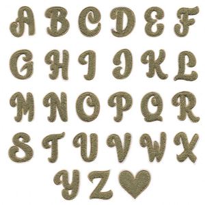 New Design Iron on Cartoon Morandi Color Embroidered Chenille Lover Heart Letter Patch - Product Image 5