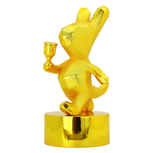 Custom High Quality Gold Animal Sculpture Trophy Award Competition Christmas Gifts High-End Metal Crafts