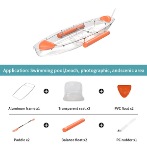 <span class=keywords><strong>Kayak</strong></span> transparent en PC rigide 2-3 places, durable, vente en gros pour le tourisme et les excursions - Product Image 2