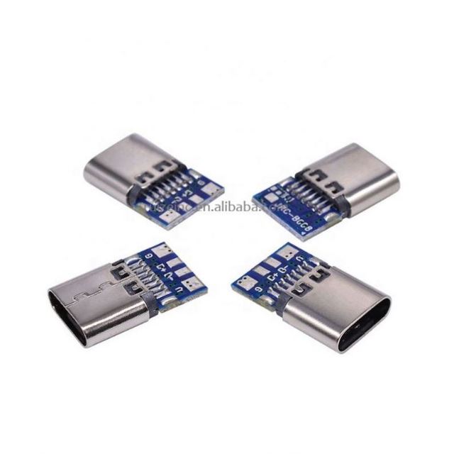 Type C USB 3.1 Connector 16PIN Fast Charging Male Socket Plug To Solder Wire & Cable PCB Board Module 56K Resistor