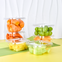 Fabrieksgroothandel Transparante PET 24oz Voedselcontainer met Scharnierdeksel, Manipulatiebeveiliging, Voorgeknipte Fruit Clamshell Verpakking