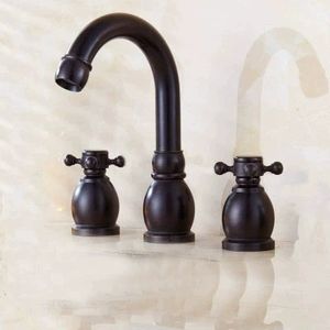 Juego <span class=keywords><strong>de</strong></span> Grifos para Lavabo <span class=keywords><strong>de</strong></span> Latón Estilo Europeo, Grifo Mezclador Antiguo <span class=keywords><strong>de</strong></span> Dos Manijas y <span class=keywords><strong>Tres</strong></span> Orificios para Bañera - Product Image 4