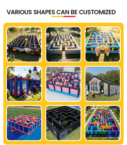 Labirinto Gonfiabile Fun City, Parco Divertimenti Gonfiabile, Noleggio Parco Giochi, Gioco Gonfiabile da Esterno, Labirinto Gonfiabile per Adulti - Product Image 2