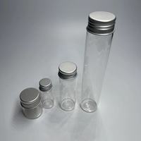 Flacons en verre transparent écologiques, bouteilles à souhaits en verre, tubes avec bouchon en liège pour l'emballage de bonbons, de feuilles de thé et d'épices