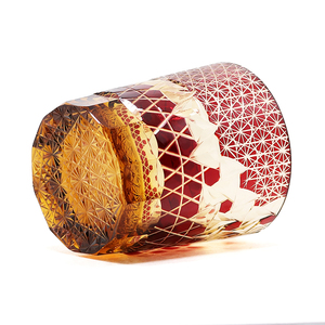 Vaso de Vidrio Ámbar Japonés Edo Kiriko para Whisky, Vaso de Vidrio de Color, Estilo Antiguo de Lujo, 8 oz, Clásico Azul Cobalto, Vaso de Cerveza para Fiestas - Product Image 6