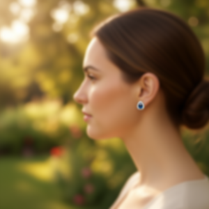 Orecchini a perno E2265 a forma di pera verde in lega di zinco, gioielli classici da donna per feste - Product Image 2