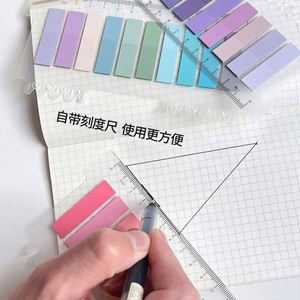 Bloc-notes esthétique Kawaii mignon de 1600 feuilles, autocollants d'index transparents, marque-pages, papeterie - Product Image 5
