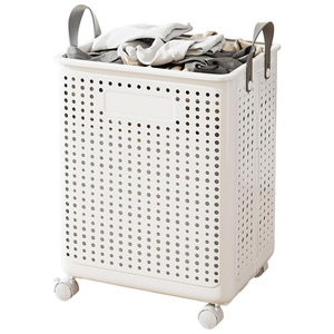 Cestas de Lavandería Cuadradas Plegables y Removibles de Plástico PP Flexible Moldeado por Inyección, con Asas Laterales y Capacidad Superior a 35L - Product Image 1