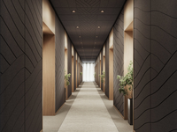 Panneau acoustique en fibre de polyester écologique, insonorisant et ignifuge, avec design graphique, style moderne pour hôtel, école