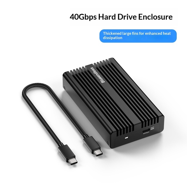 40Gbps Aluminum Alloy External Hard Drive Enclosure with USB4 Solid State NVMe Expansion 8TB Thickened Case SSD Reader M280U4F